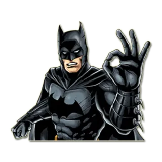 👌 Batman バットマン, OK, スーパーヒーロー, DCコミックス telegram sticker