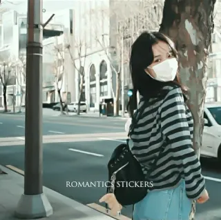 👒 ROMANTICS STICKERS женщина, улица, город, маска, городской, мода, романтика telegram sticker