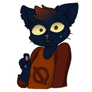 😿 Mae Borowski Night in the Woods kucing, kartun, Night in the Woods, Mae, Mae Borowski, kucing kartun, stiker telegram sticker