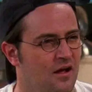 😐 Chandler Bing Friends chandler bing, friends, tv show, matthew perry, sitcom, 90s telegram sticker