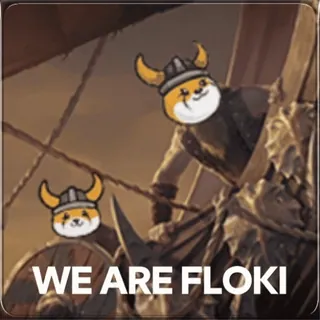 😀 Floki WE ARE FLOKI 바이킹, 개, 밈, 플로키, 헬멧, 배 telegram sticker