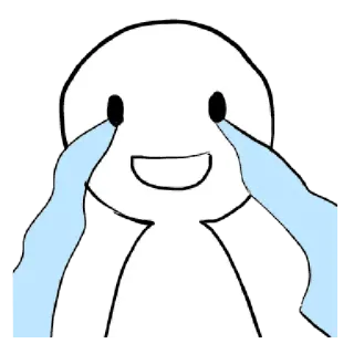 〰 pleurer, triste, émoticône, larmes, dessin animé, joyeux telegram sticker
