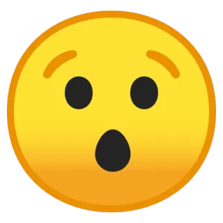 😯 emoji, wajah, terkejut, kuning telegram sticker