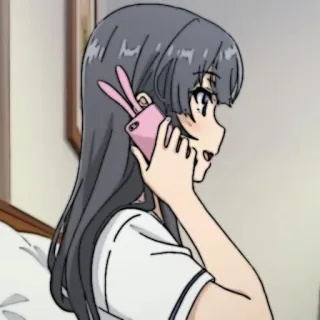 🐰 Mai Sakurajima Rascal Does Not Dream of Bunny Girl Senpai 애니메이션, 바니걸, 마이 사쿠라지마, 폰, 만화 whatsapp sticker