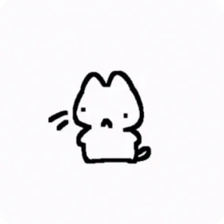 🫥 cat, cute, animal, doodle, cartoon, drawing telegram sticker