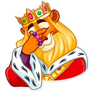 🤦‍♂️ лев, король, средний палец, корона, эмодзи, оскорбительный telegram sticker