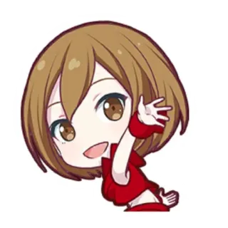 🎤 Anime, Charakter, Süß, Mädchen, Chibi telegram sticker