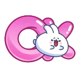 🆗 lindo, kawaii, conejo, conejo, animal, dibujo animado, pegatina telegram sticker