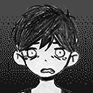 😢 Omori Anime, Triste, Manga, Noir et blanc, Personnage telegram sticker