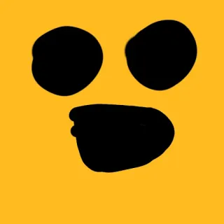 😃 Emoji, Rosto, Desenho animado, Expressão, Amarelo telegram sticker