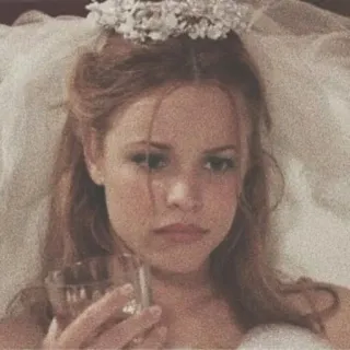 😐 donna, sposa, matrimonio, bevanda, vintage telegram sticker