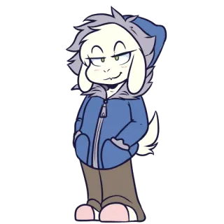 😏 Asriel Dreemurr Undertale telegram sticker