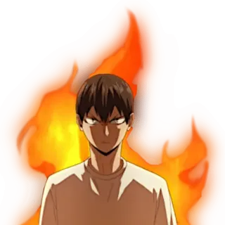 😠 Tobio Kageyama Haikyuu!! Аниме, Haikyuu, Кагеяма, Волейбол, Спортивное аниме telegram sticker