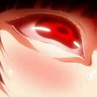 ♣️ Anime, Oeil rouge, Manga, Oeil, Gros plan whatsapp sticker