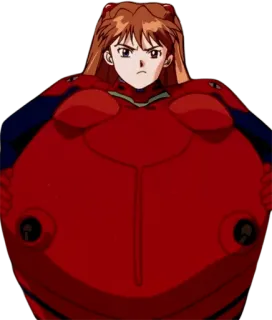 🧶 Asuka Langley Soryu Neon Genesis Evangelion anime, character, Asuka Langley, Evangelion, pilot, eva, mech, cartoon telegram sticker