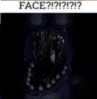 🥸 Bonnie Five Nights at Freddy's FACE?!?!?!?!?!? horor, menakutkan, animatronik, robot, permainan telegram sticker