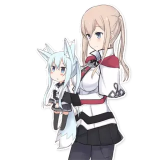 🙂 anime, girl, uniform, kawaii, character telegram sticker