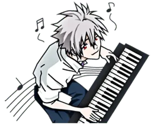 🔷 Kaworu Nagisa Neon Genesis Evangelion Anime, Musica, Pianoforte, Kaworu, Kaworu Nagisa telegram sticker