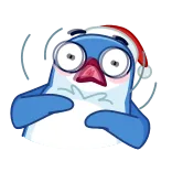 🫨 penguin, natal, musim dingin, kartun, lucu, kocak, binatang, liburan telegram sticker