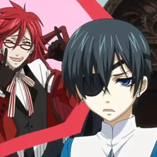 ♥️ Ciel Phantomhive Black Butler anime, gothic, manga, sebastian michaelis, grell sutcliff telegram sticker