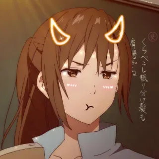 💈 女
くらべし振り分けも anime, girl, horns, kawaii, Japanese telegram sticker