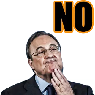 👎 NO Person, Brille, Mann, ernst, denkend telegram sticker