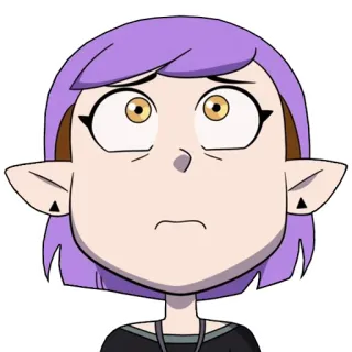 😰 Amity Blight The Owl House cartoon, witch, purple hair, anime, lgbt, animated character telegram sticker