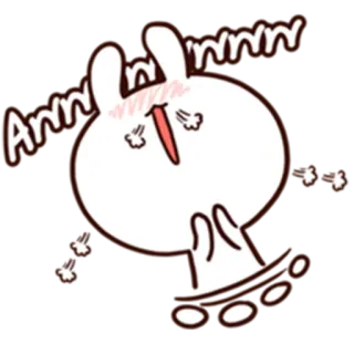 😍 Annnnn Hase, Kaninchen, niedlich, Cartoon telegram sticker