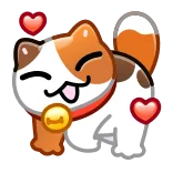 🥰 cat, cute, sticker, animal, heart, love whatsapp sticker