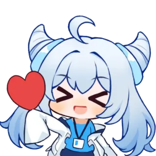 ❤ cartoon, anime, chibi, kawaii, heart, cute, sticker telegram sticker