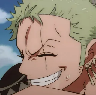 ⚔ Zoro One Piece ゾロ, ワンピース, アニメ, マンガ, 海賊, 剣, 緑髪 telegram sticker