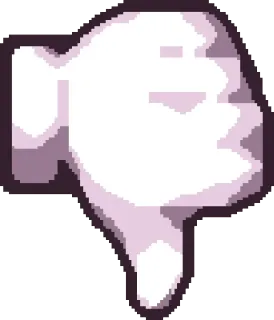 👎 Daumen runter, Negativ, Ablehnung, Geste telegram sticker