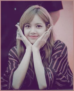 🌸 Lisa Frau, Porträt, süß, Koreanisch, Promi, Asien, lächelnd telegram sticker