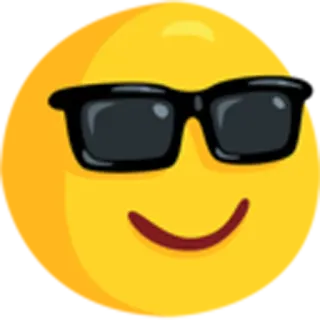 😎 солнце, солнцезащитные очки, эмодзи, круто telegram sticker
