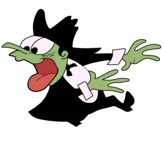 😋 Wicked Witch cartoon, witch, wizard of oz, scary, magic, character telegram sticker