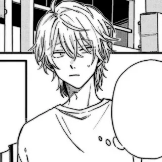 🍆 Anime, Manga, Homme, Personnage, Croquis, Art whatsapp sticker