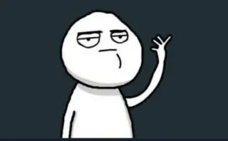 😐 meme, internet meme, cartoon, drawing, funny whatsapp sticker