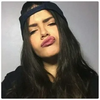 🥴 mulher, menina, pessoa, chapéu, moda telegram sticker