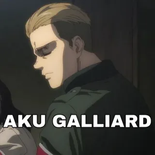 📎 Galliard Attack on Titan AKU GALLIARD Anime, Personaggio, Ritratto, Galliard, L'attacco dei giganti whatsapp sticker