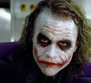 😐 Joker The Dark Knight méchant, clown, criminel, DC, BD, Batman, mal telegram sticker