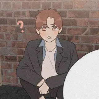🎞 Dibujo animado, Anime, Chico, Hombre, Pregunta, Confundido, Sorprendido telegram sticker