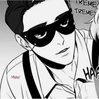 😘 TREME
TREME
HAA anime, manga, masked, man, black and white telegram sticker