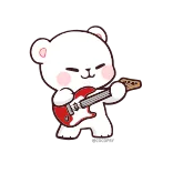 🎸 медведь, гитара, музыка, милый, животное telegram sticker