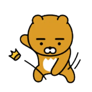 😠 Ryan kakao friends, ryan, милый, персонаж, желтый, медведь, иконка whatsapp sticker