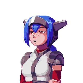 😗 pixel art, character, anime, girl, video game telegram sticker