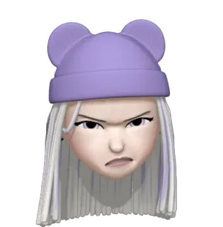 😡 Emoji, Tức giận, Mặt, Hoạt hình, Ảnh đại diện, Phụ nữ whatsapp sticker
