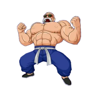 💪 Master Roshi Dragon Ball Anime, Mangá, Artes Marciais, Engraçado, Musculoso, Velho, Dragon Ball telegram sticker