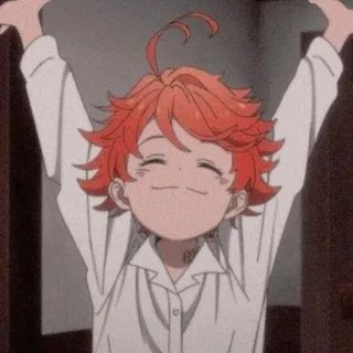 🥯 Emma The Promised Neverland Anime, Sorriso, Personagem, Fofo, Garota telegram sticker