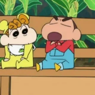 😒 Shin-chan Crayon Shin-chan Anime, Dessin animé, Enfant, Crayon Shin-chan, Personnage, Assis, Manga telegram sticker