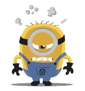🍋 Minion Despicable Me Minion, Dessin animé, En colère, Moi, moche et méchant, Personnage, Jaune telegram sticker